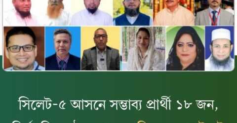 সিলেট-৫ আসনে সম্ভাব্য প্রার্থী ১৮ জন, নির্বাচনি মাঠে সরগরম কানাইঘাট–জকিগঞ্জ !