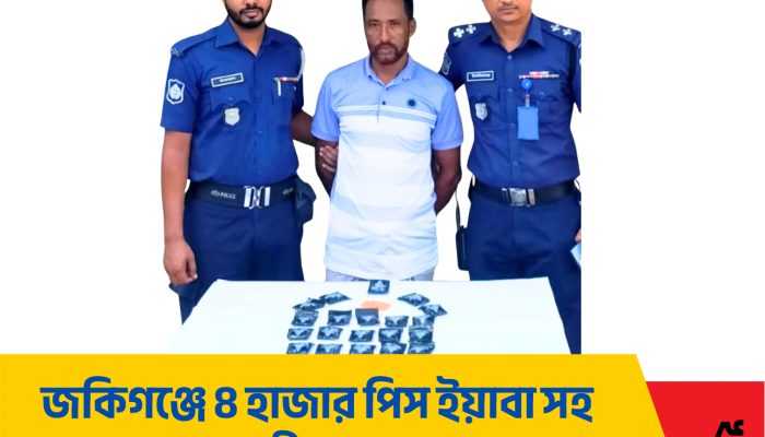 জকিগঞ্জে পুলিশের অভিযানে চার হাজার ইয়াবাসহ মাদক ব্যবসায়ী গ্রেফতার!