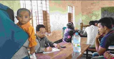 জকিগঞ্জে জামায়াত প্রার্থী আনোয়ার হোসেন খান এর মেডিক্যাল ক্যাম্প